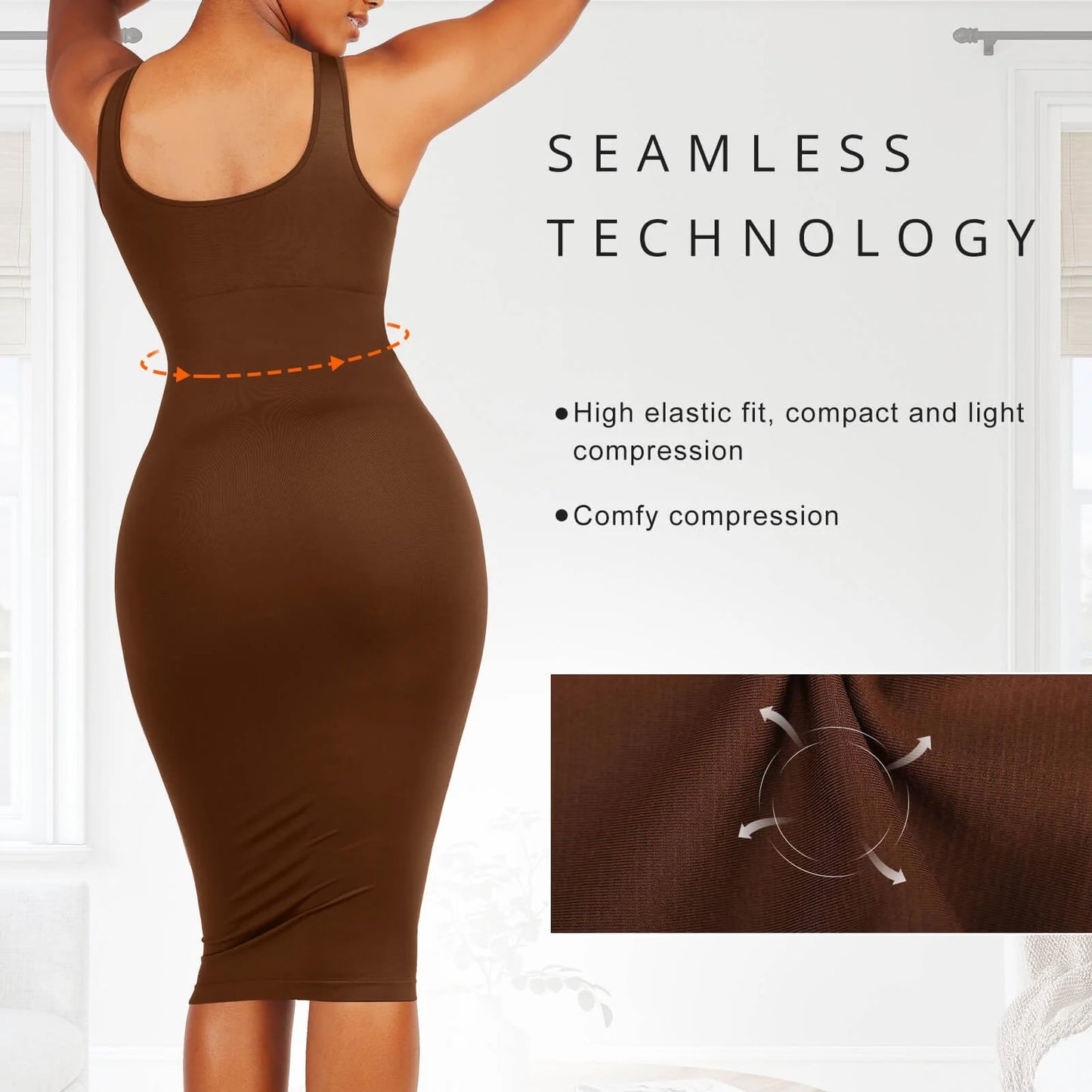 V-sculpt Hourglass Knee length Dress