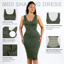 Load image into Gallery viewer, V-sculpt Hourglass Midi Dress
