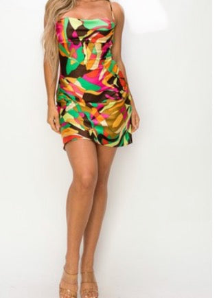 Vivid Short and Sweet Tie Dress