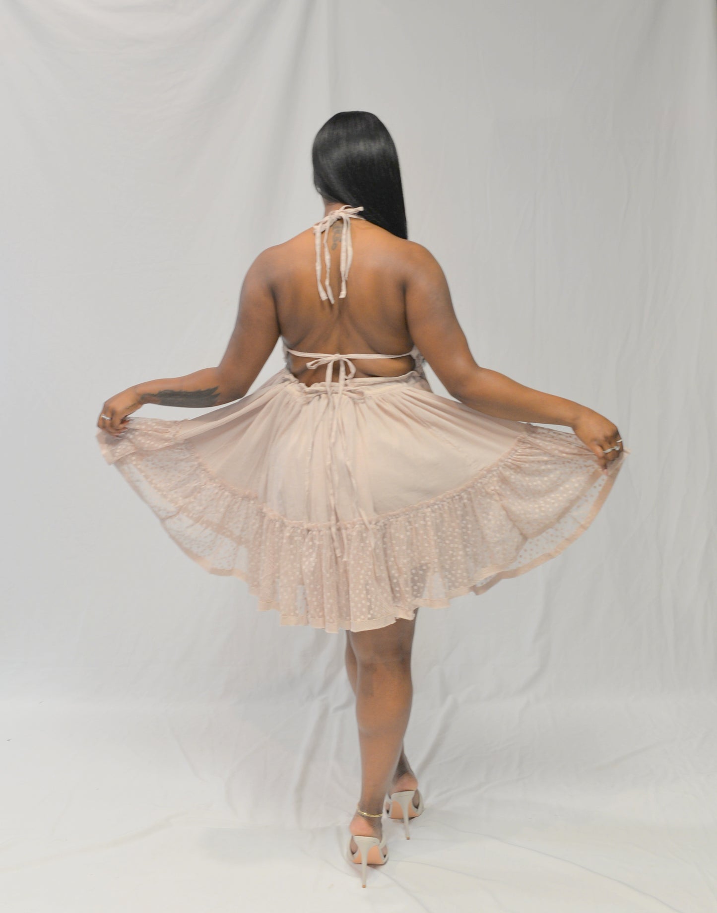 Barely There Halter Backless Dress