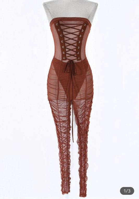 Boudoir Babe Corset Jumpsuit