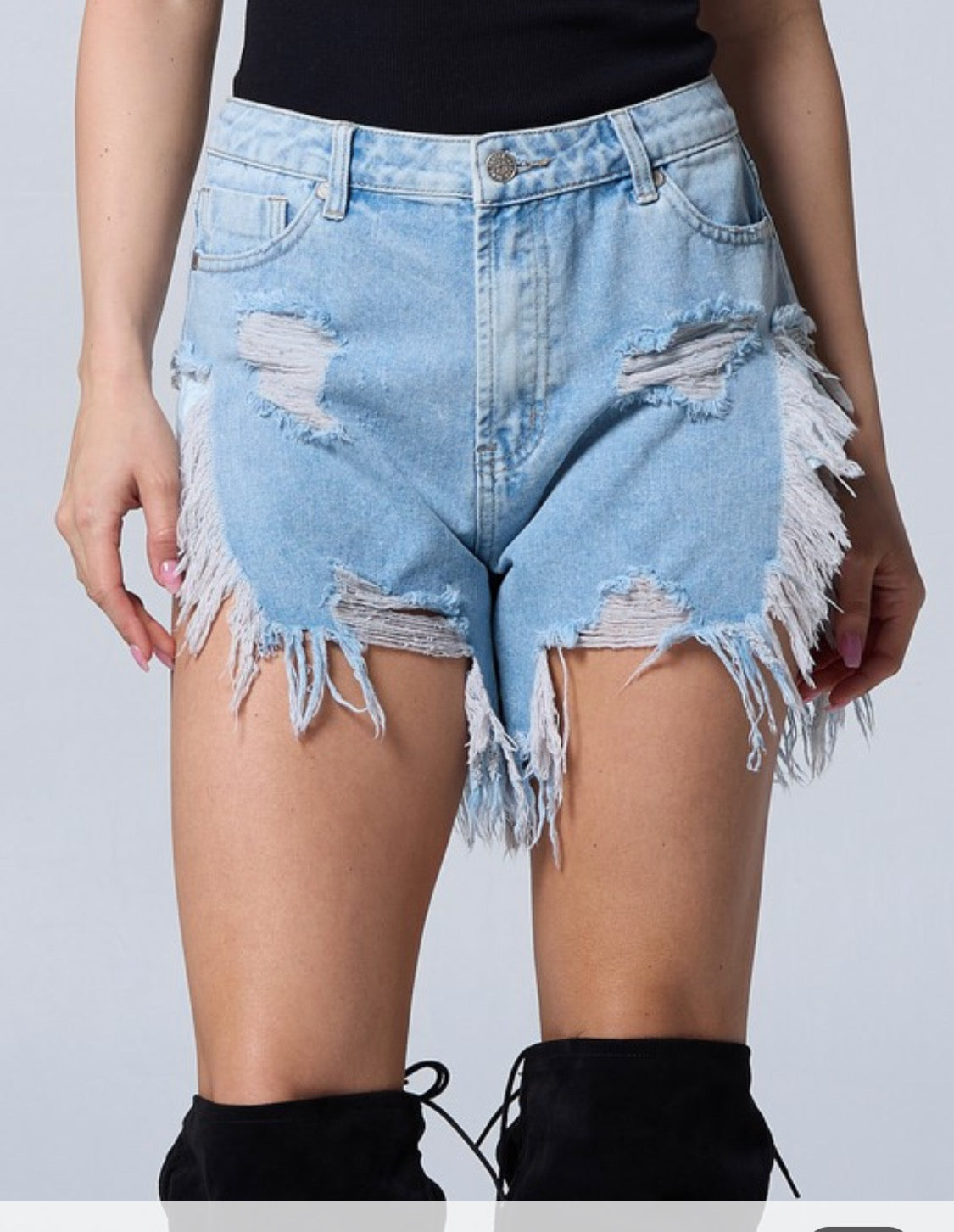 Mia’s Metro Slit Distressed Denim