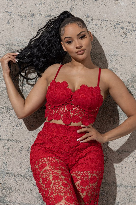 TWO PIECE LACE SET
