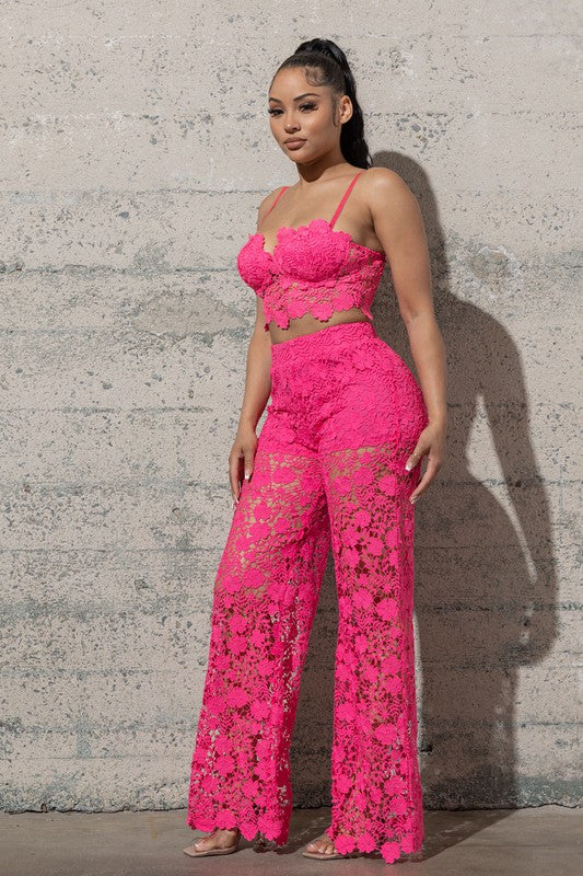 TWO PIECE LACE SET