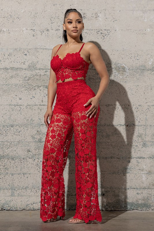 TWO PIECE LACE SET