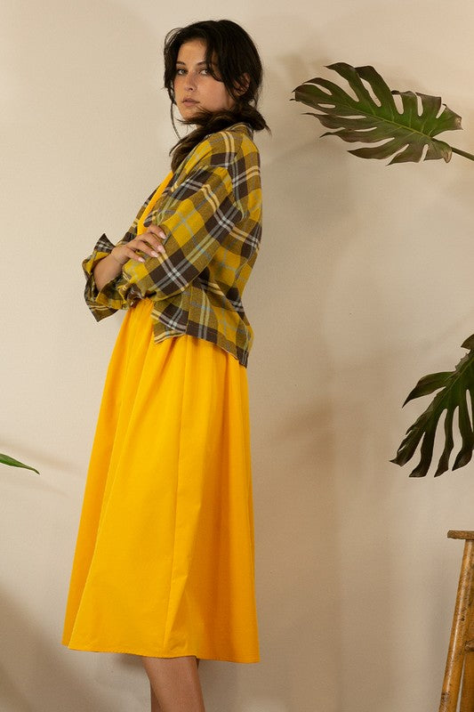 PLAID LIGHT WEIGHT SHIRT JACKET