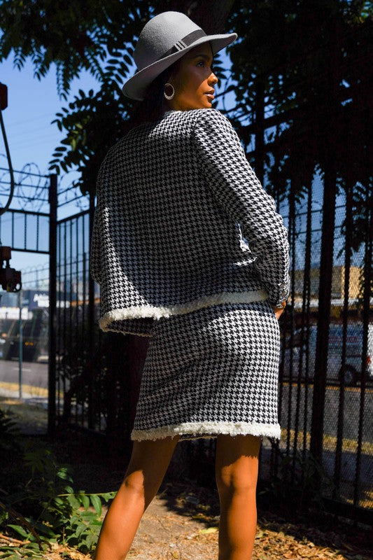 TWEED SKIRT WITH JACKET SET