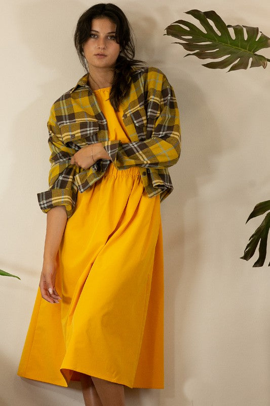 PLAID LIGHT WEIGHT SHIRT JACKET