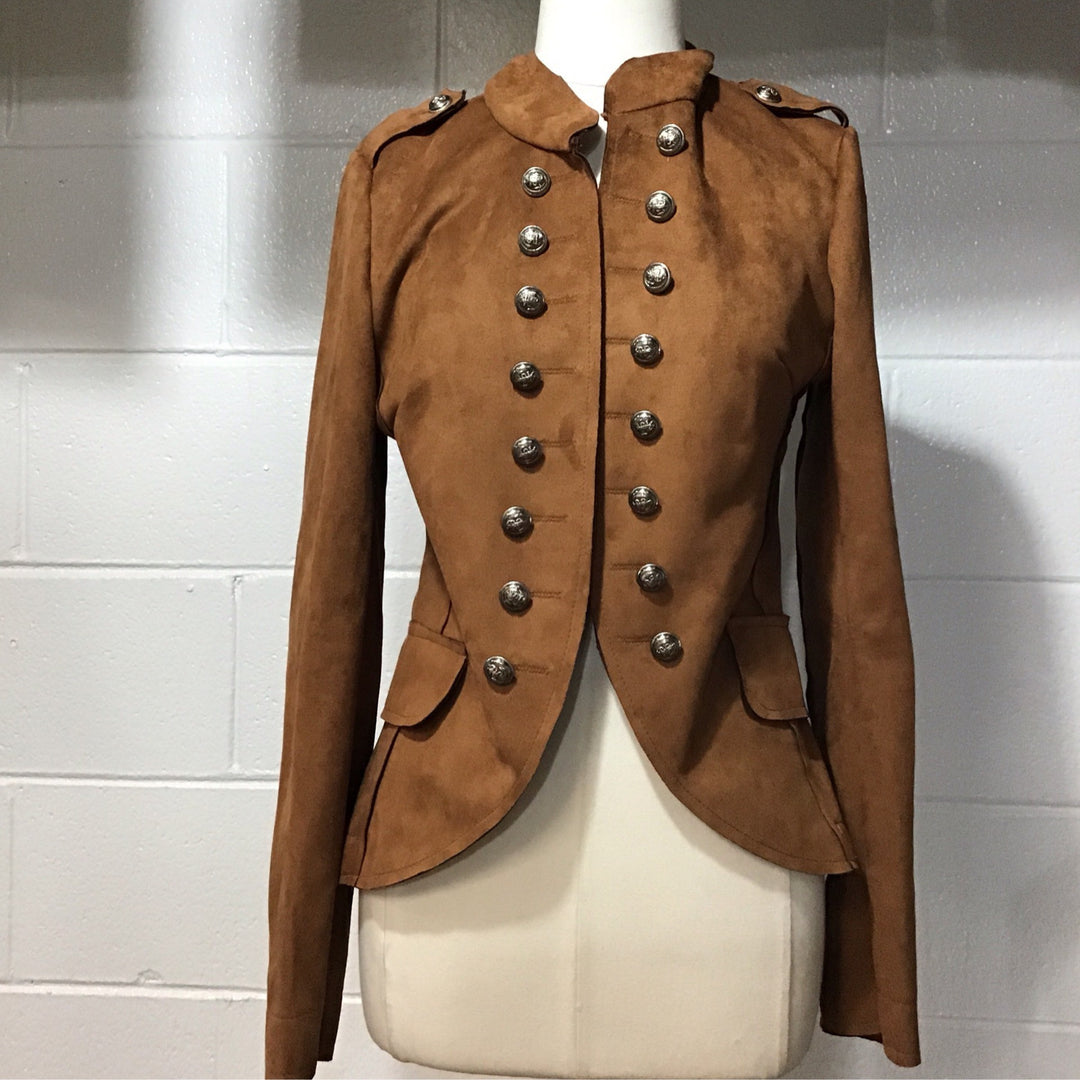 Suede Button Down Jacket