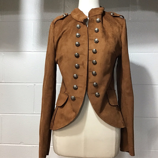 Suede Button Down Jacket