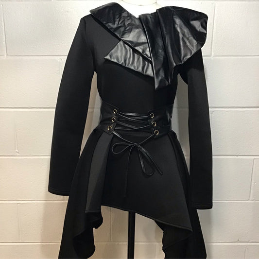 Black Ruffle Shirt/Dress