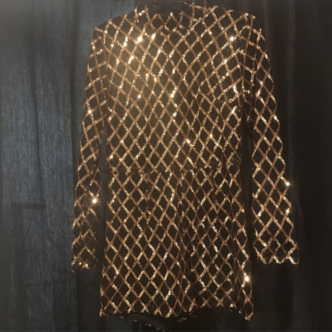 Black  & Gold Romper