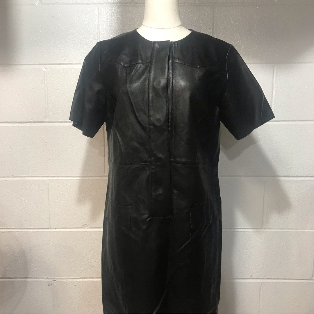 Gracia Black Leather Dress Large Gracia Black Leather Dress Large
