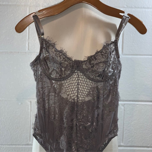 Grey Lace Bodysuit