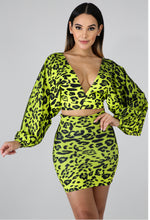 Load image into Gallery viewer, Neon Leopard Mini Skirt Set
