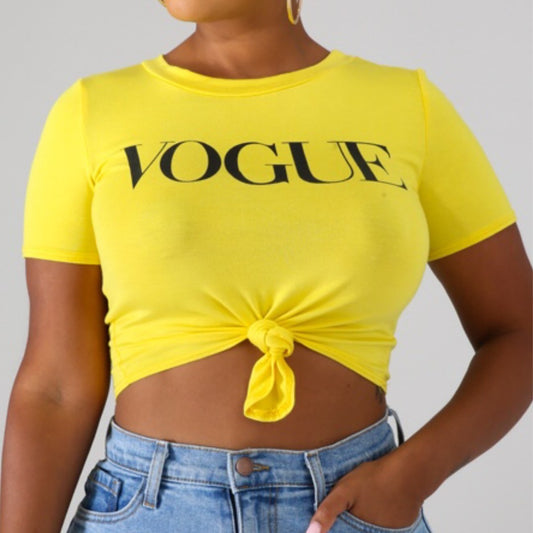 Vogue Tee Shirt Black & Yellow