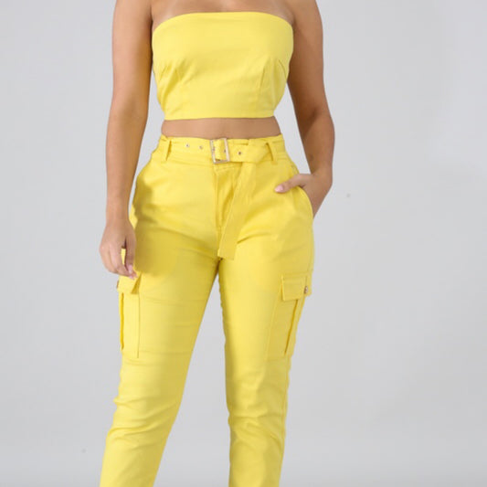 2 Piece Yellow Cargo Set