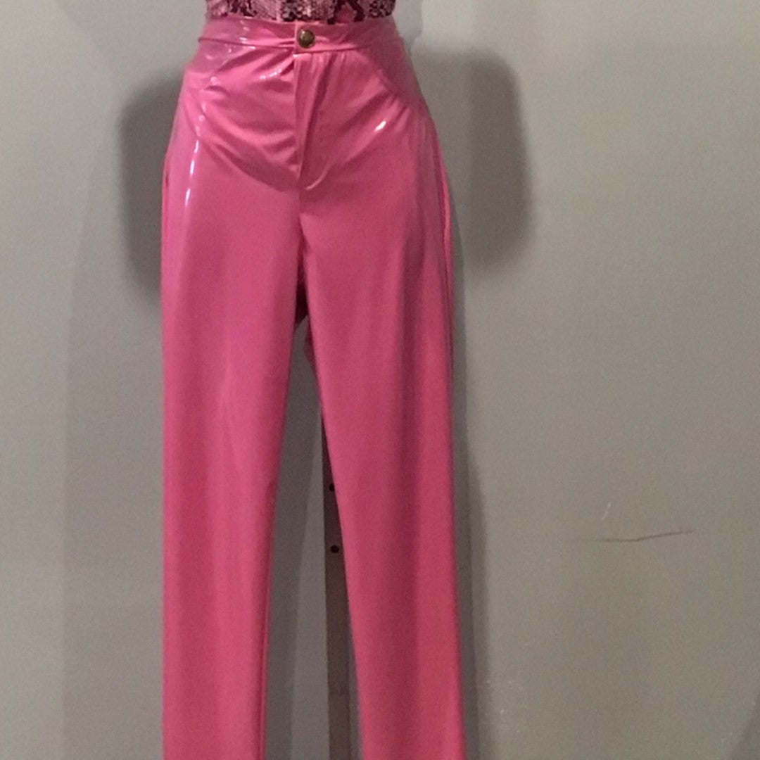 Pink Latex Pants Fashion Nova Pants Jumpsuits Latex Pink Pants
