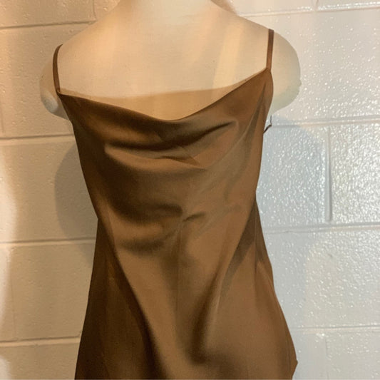 Brown Satin Tank (One Size Fits All )