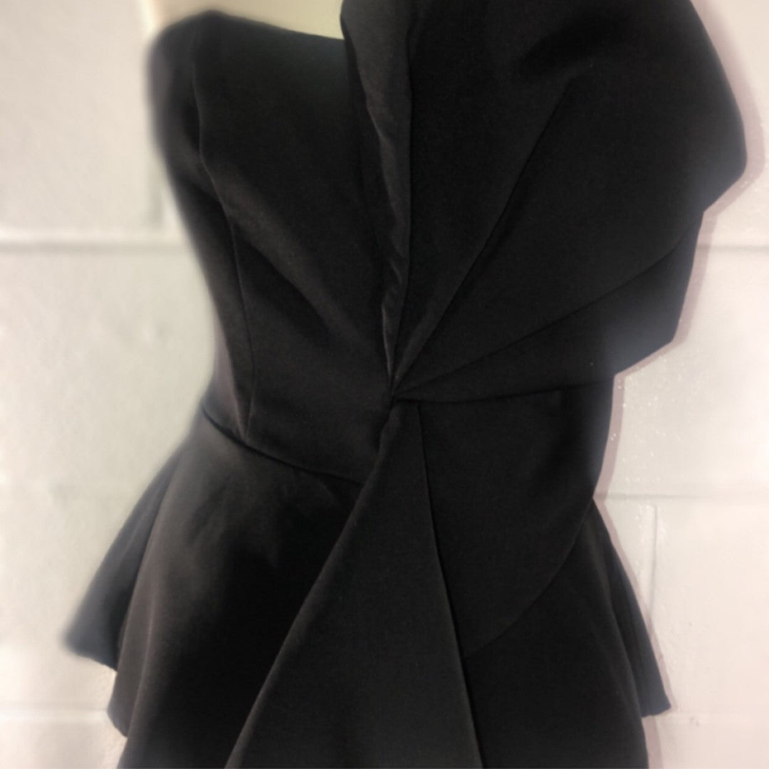 Black Ruffle Blouse