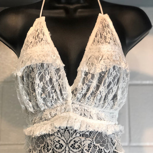 White Laced Bra