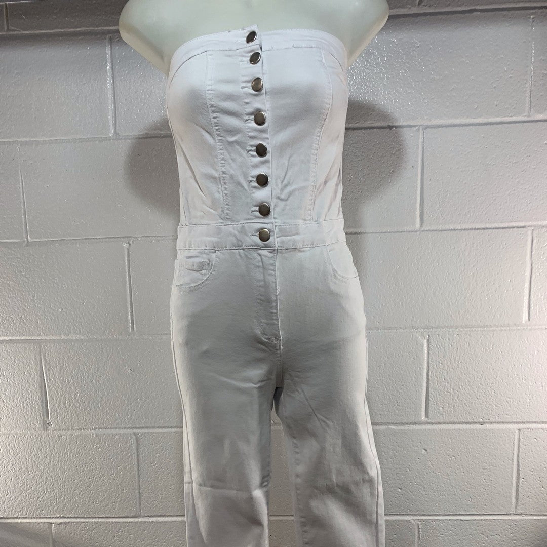 Jean Button Down Jumpsuit