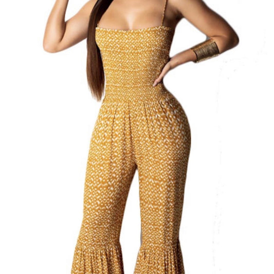 White & Yellow Jumpsuit
