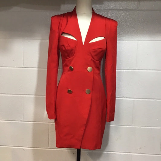 Double Breast Red Dress