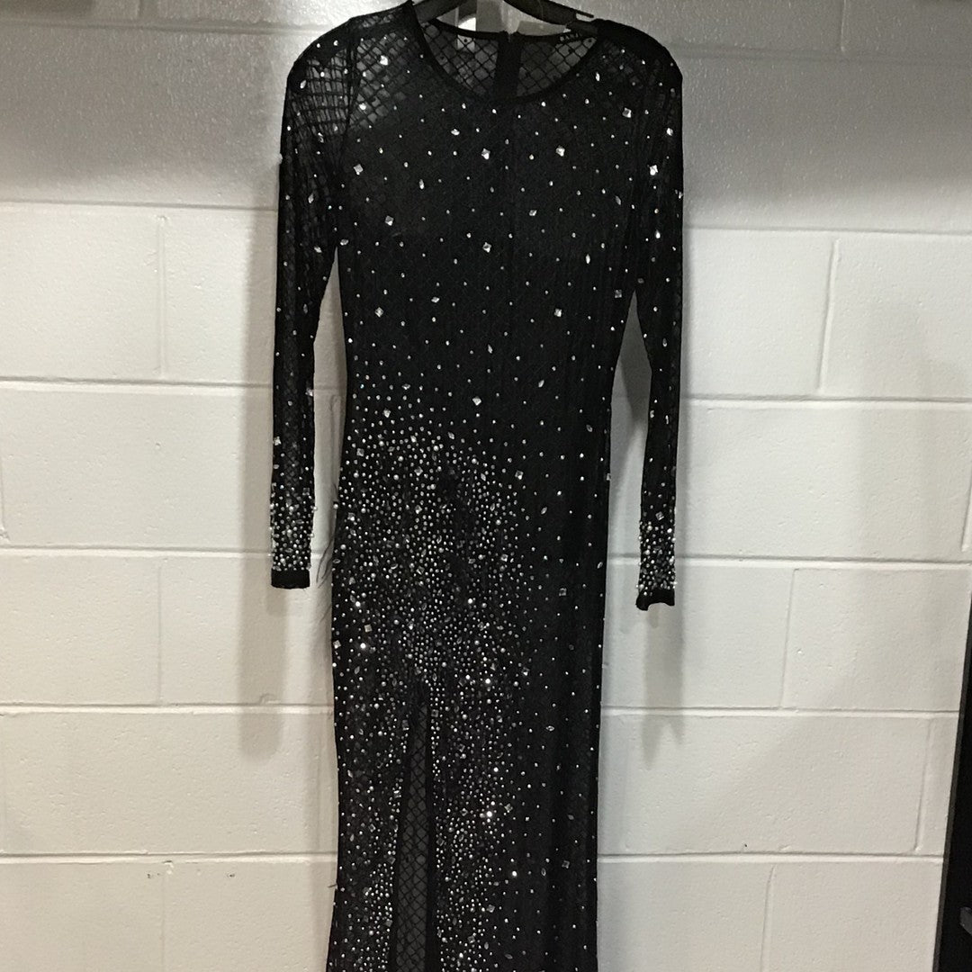 princess polly baby blue dress ALMA LONG SLEEVE EMBELLISHED SEQUIN MAXI DRESS main image 0