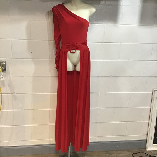 Red Off The Shoulder Open Front Top