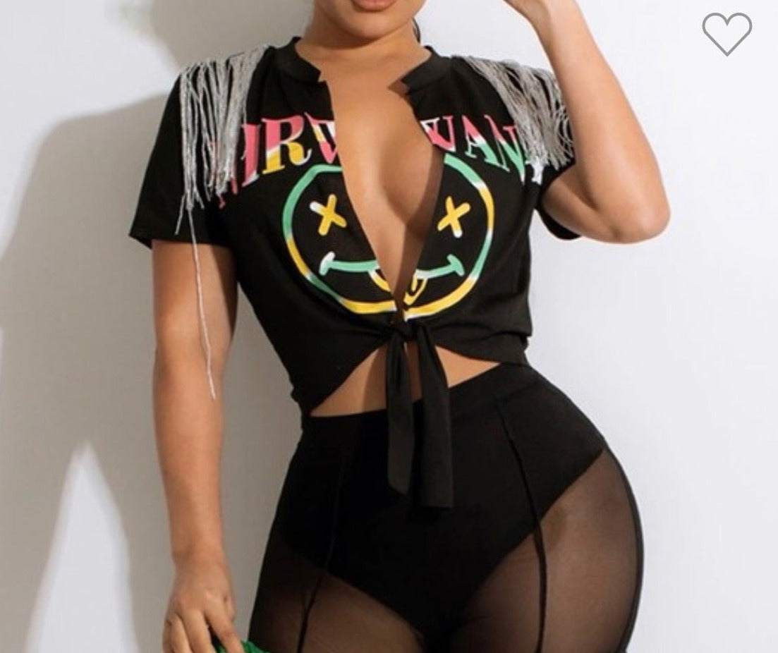 Zany Graphic Top