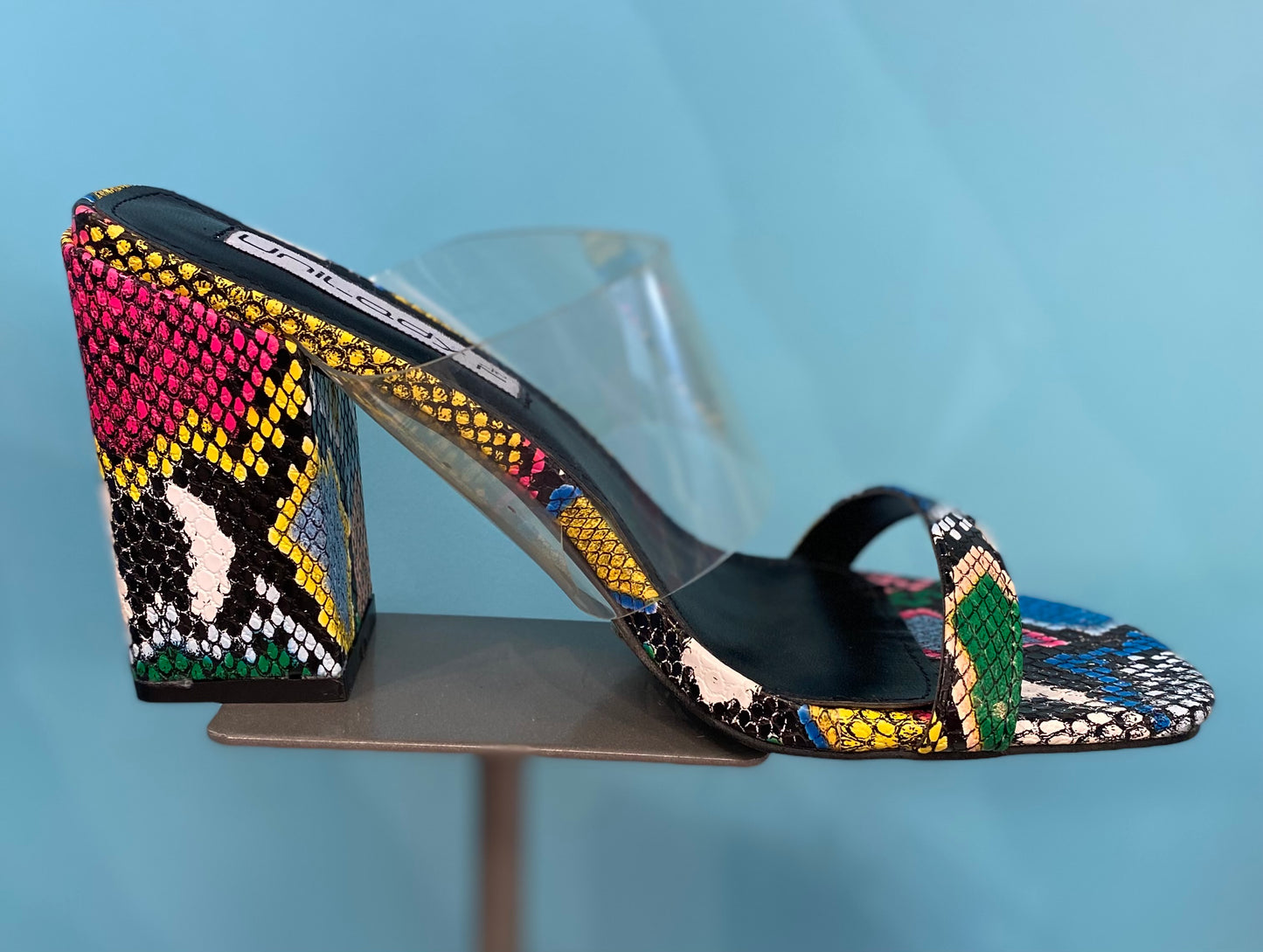Christal Snake Print Heel