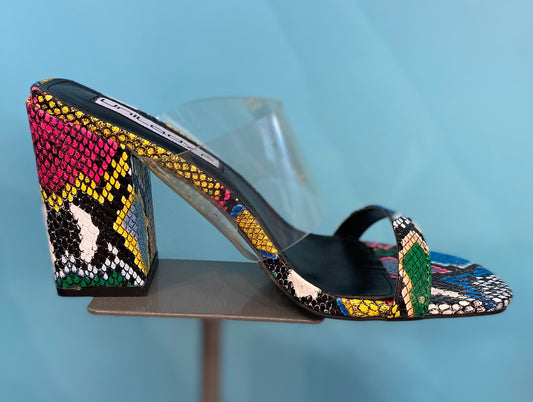 Christal Snake Print Heel