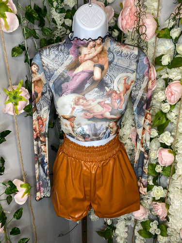 Day party fit Day party fashion Afterparty fashion styles fashion trends fashion accessory fashion After party Renaissance Print Mesh Top  