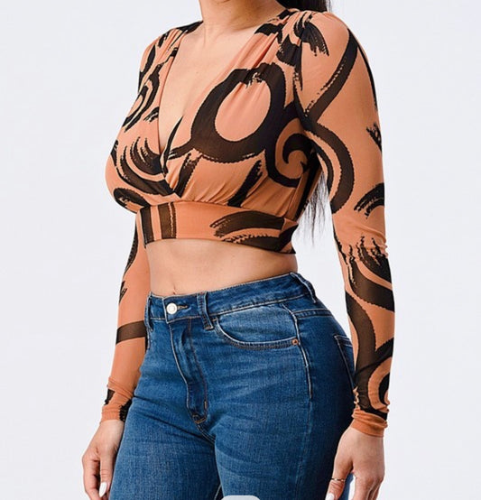 Long Sleeve Crop Top