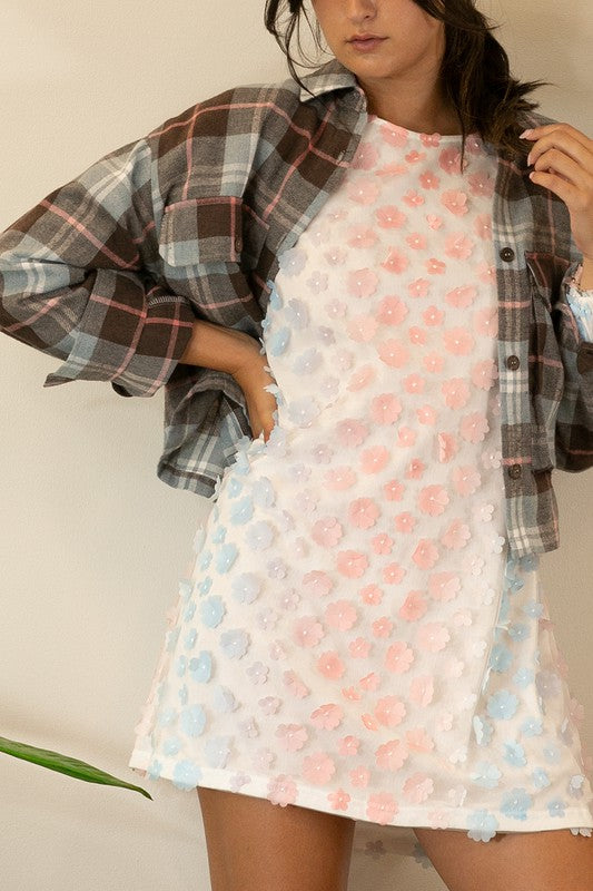 PLAID LIGHT WEIGHT SHIRT JACKET