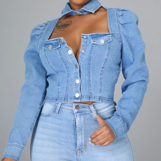 Square-Denim Top