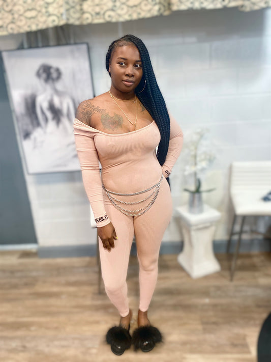Over It Jumpsuit (Pink)