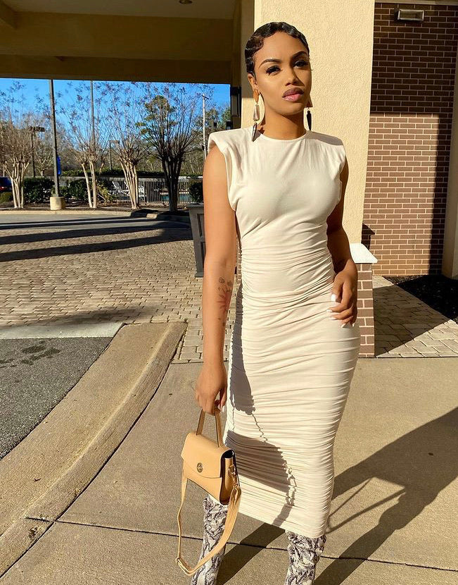 Its The Shoulders For Me Dress