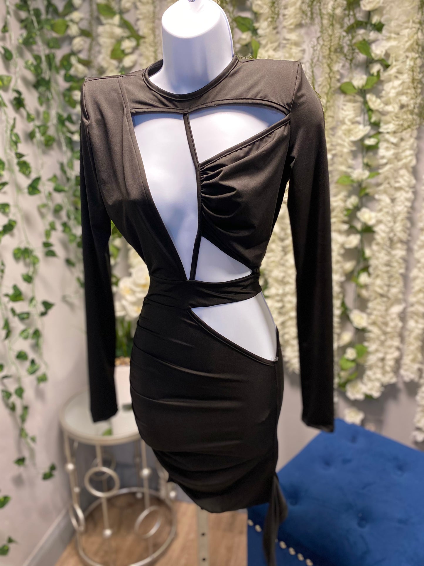 Who Gone Check Me Dress Black