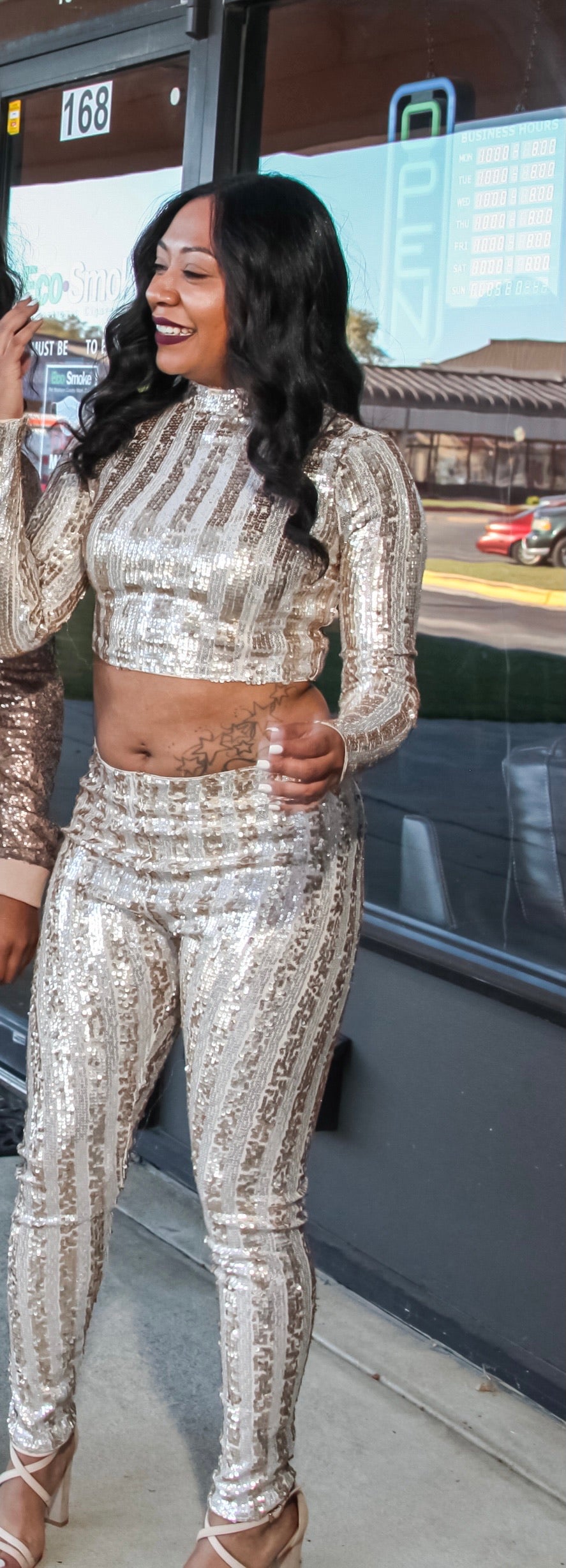 “Ban Me” 2 piece rose gold set