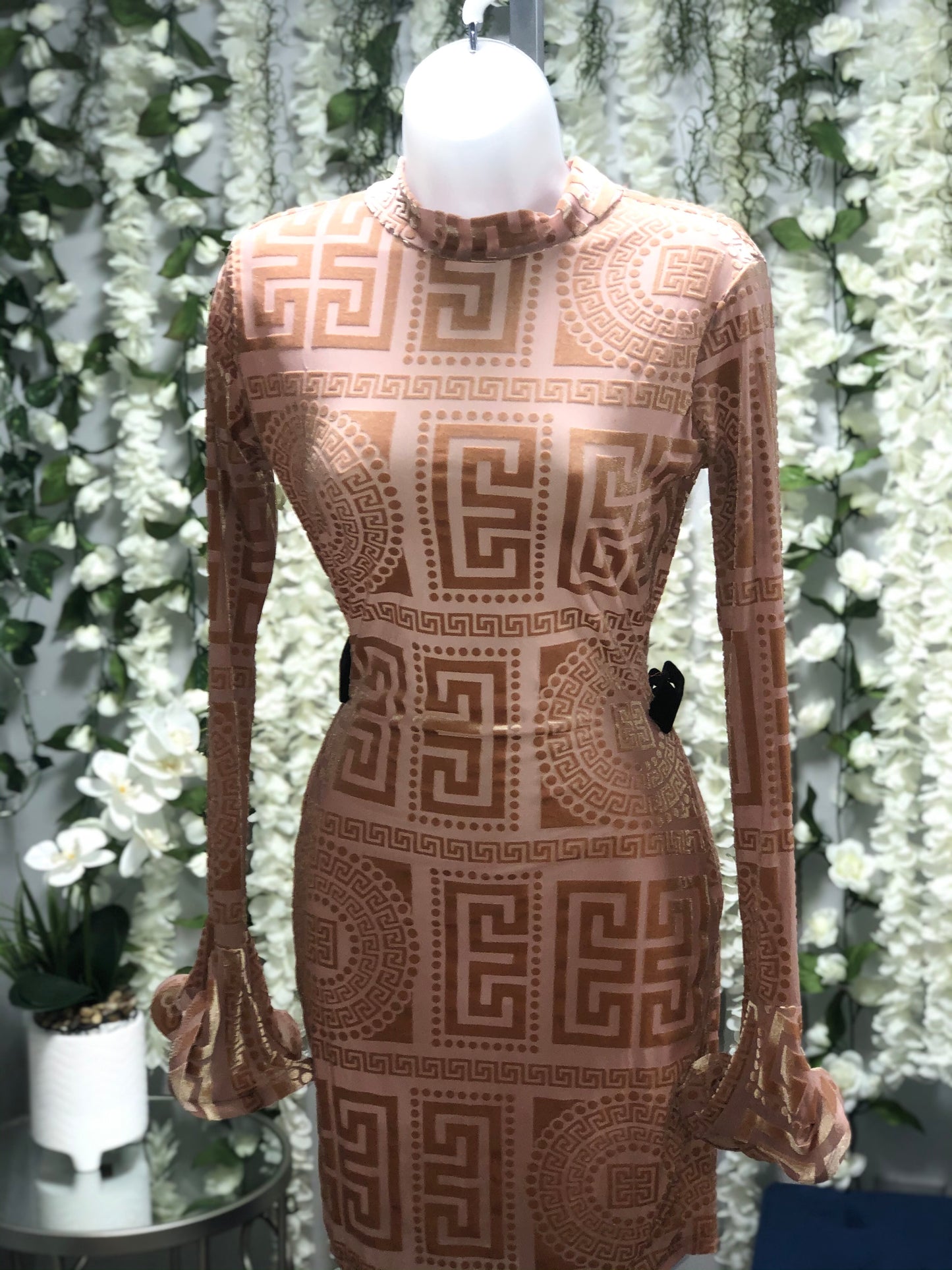 Velvet backout dress