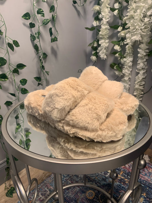 Soft Fur Slide Sandals