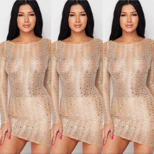 Gold Simmer Dress