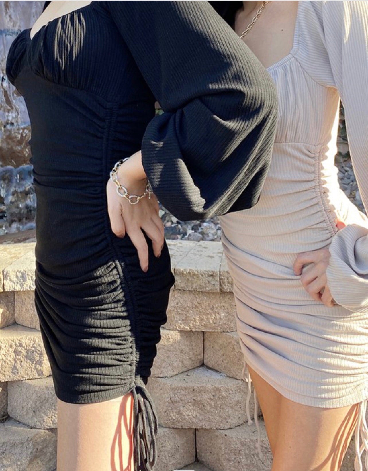 Puffy sleeve dress