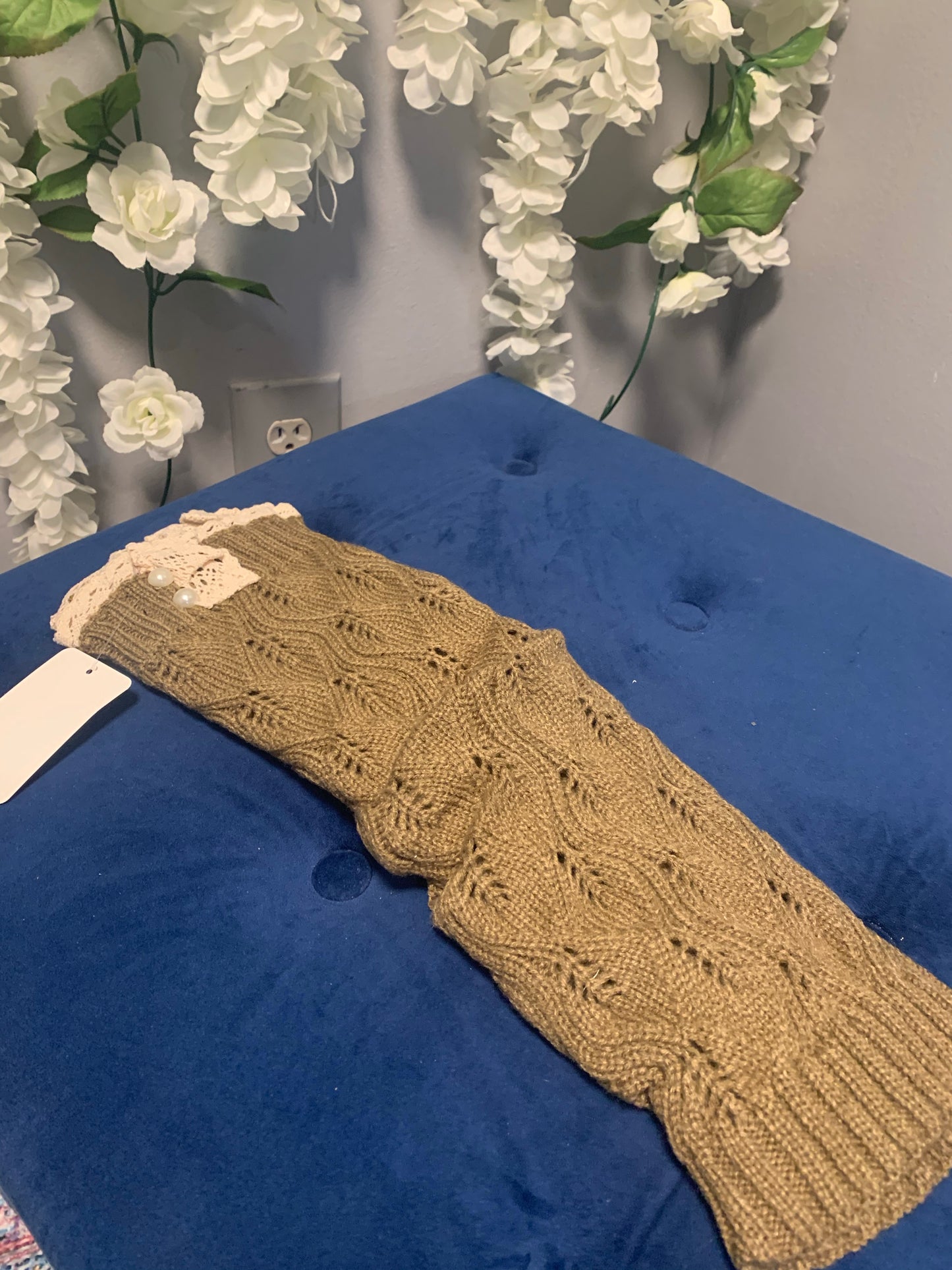 Pearl Studded Leg Warmers