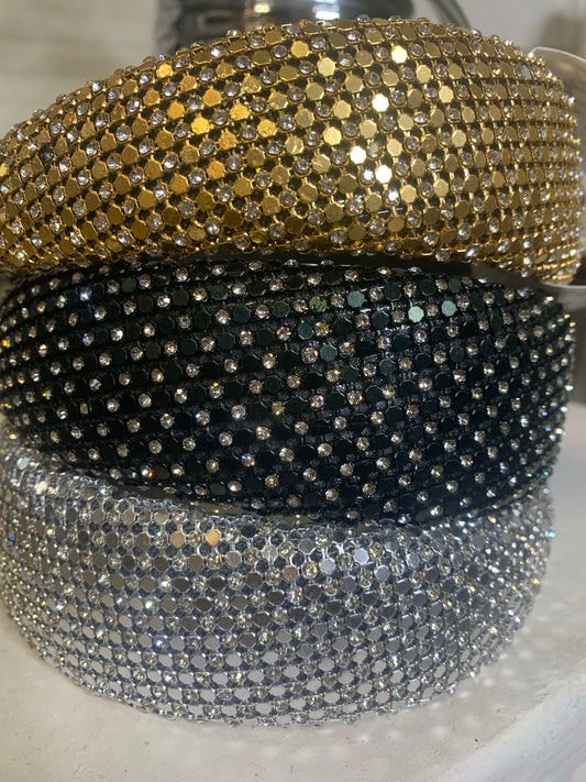 Wide Metallic Headband