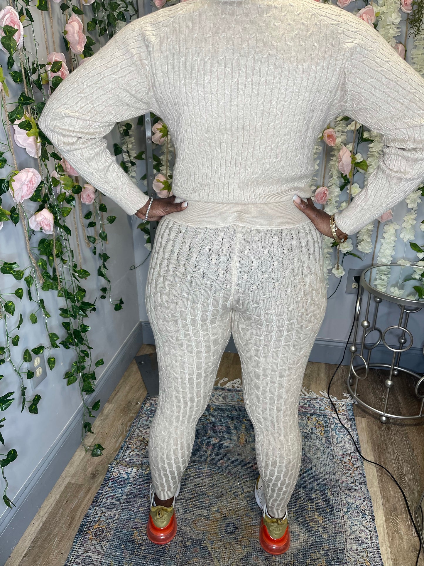 Nicole Long Sleeve Crop Two-Piece Set