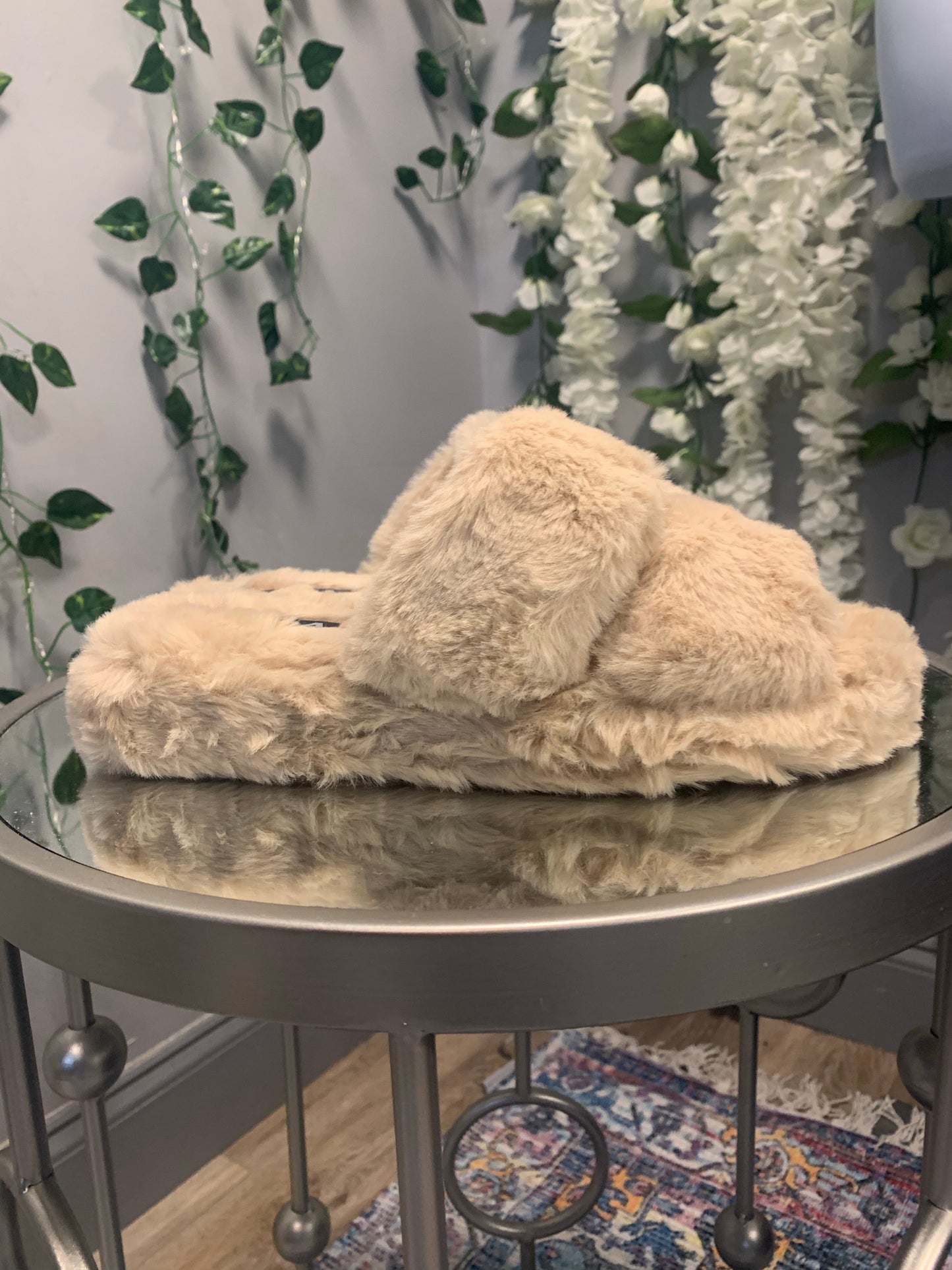 Soft Fur Slide Sandals