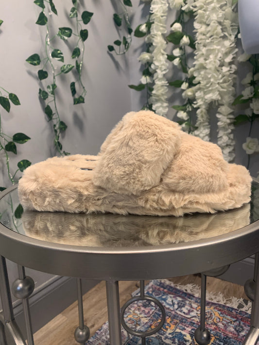 Soft Fur Slide Sandals